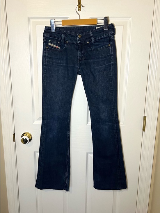 Diesel Denim - Diesel Dark Blue Low Rise Short Length Flare Jeans